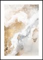 Beige Golden Flow No1 Poster