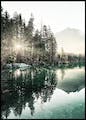 Morning View Lake Poster