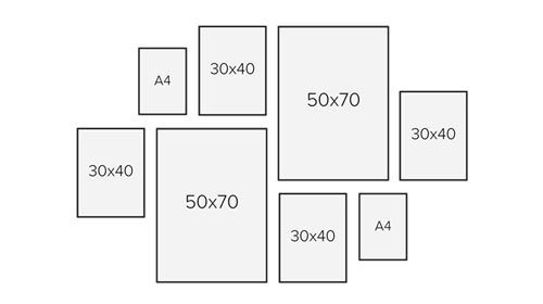 Gallery wall template