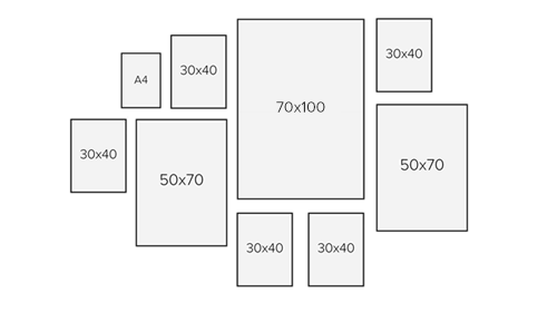Gallery wall template